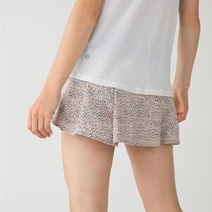 Women’s Lululemon Pink Pace Rival Tennis Skirt 8 Polka Dottie Dash Grain Black